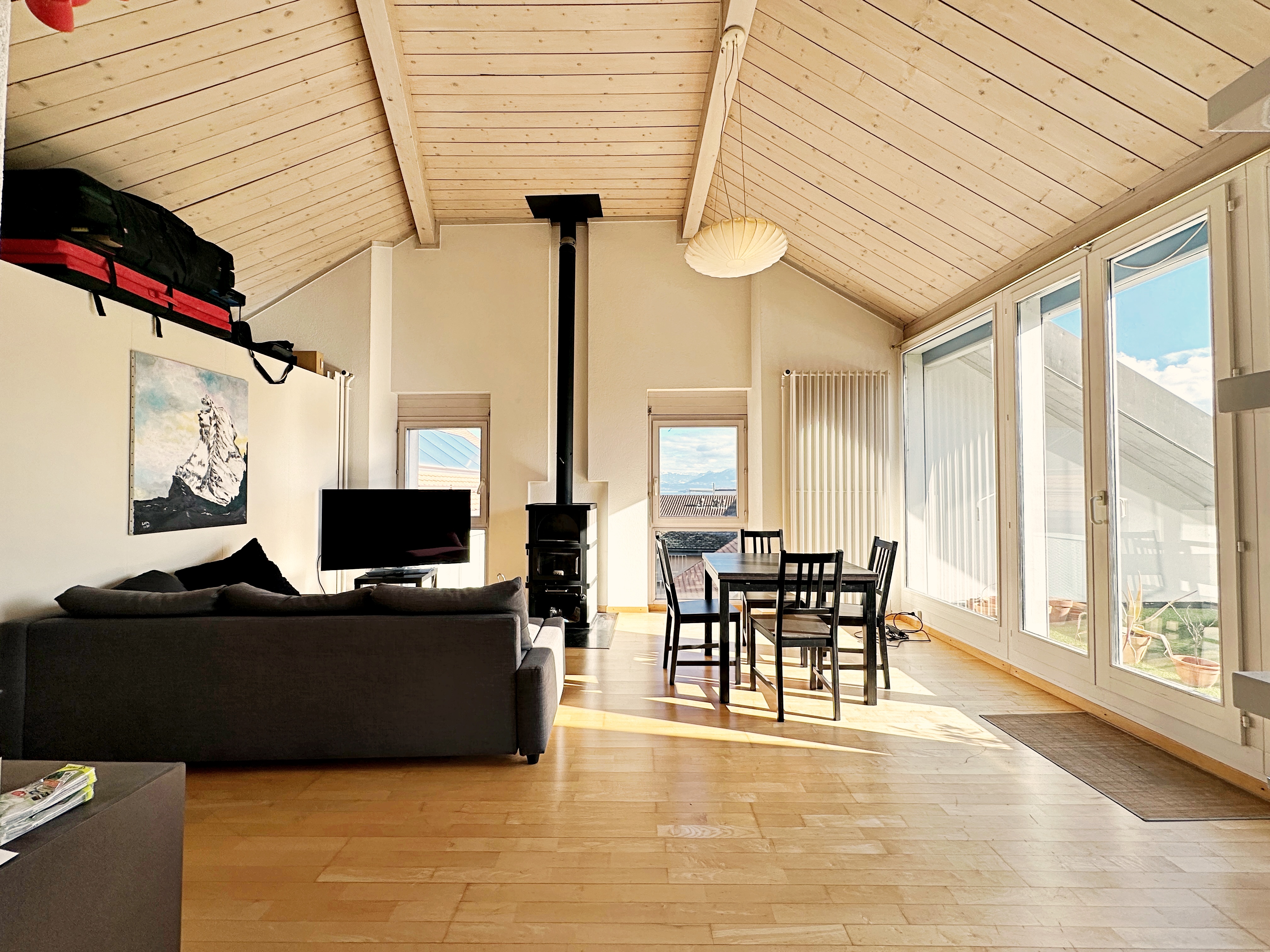 Magnifique loft en attique - Centre ville - Terrasse - Vue lac