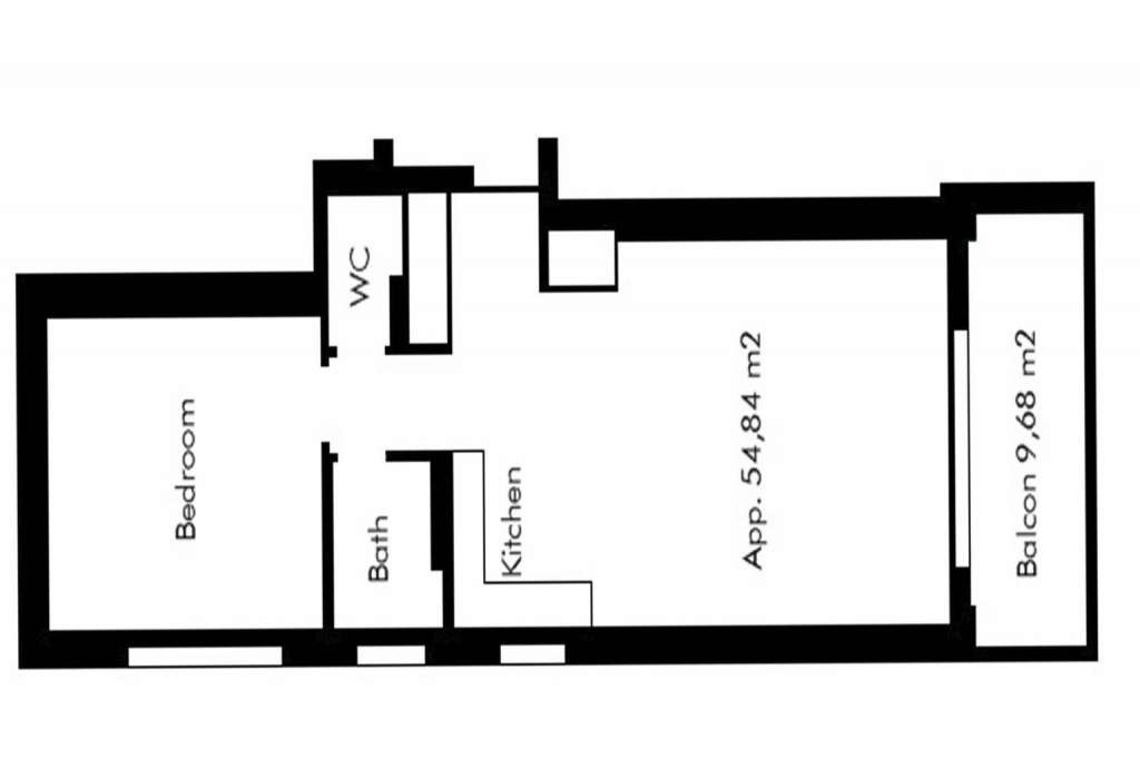Bel appartement 2,5p / 1 chambre / Balcon vue lac